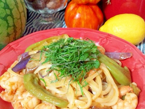 トムヤンココナッツうどん・暑い夏にピッタリ☆